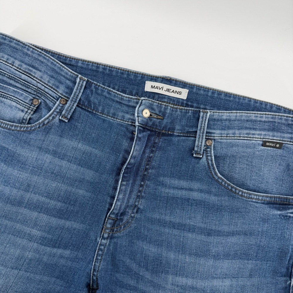 Mavi Jeans Mens Blue Denim Straight Leg Jeans Size 36/30‎